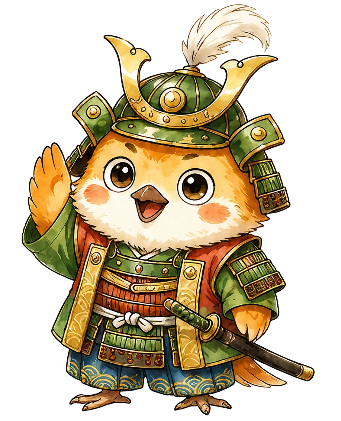 甲冑姿のキャラクター